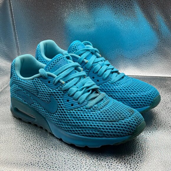 Size 8.5 Nike Air Max 90 Ultra BR Gamma Blue Womens Athletic Sneaker 725061-401 - Picture 3 of 11